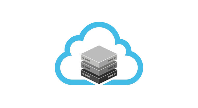 Cloud Computing Servers Data Storage Network Icon