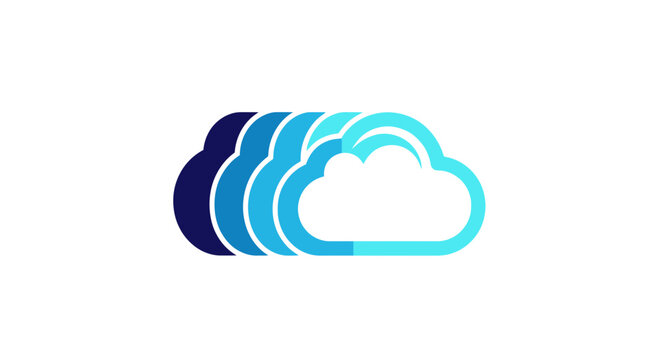 Digital Cloud Formation Progress And Data Flow Concept
