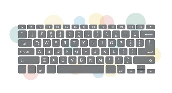 Keyboard Layout Illustration - A Modern Design.