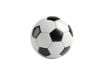 Fototapeta premium Classic black and white soccer ball isolated on transparent background