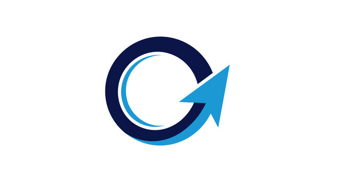 Dynamic Arrow Circle Abstract Logo For Business Growth And Progress