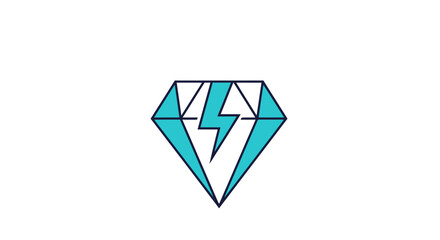 Fototapeta premium Dynamic Gemstone Energy Symbol For Modern Branding