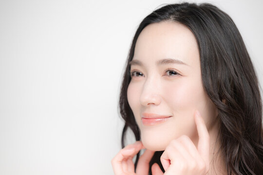 Moisturizing and hydrating the cheeks for a beautiful close-up&mdash;look up to the world of skincare, beauty salons, and aesthetics