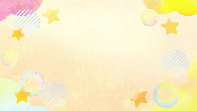 かわいい水彩風のふわふわ背景素材