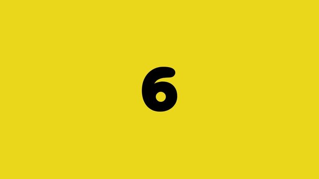 Minimalist Yellow and Black 10 to 1 Countdown with GO!! Text