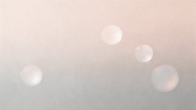 Dreamy abstract background with soft pastel gradients and Morandi gray. Ethereal bokeh lights float in pure space. Large negative space for text. Healing tranquil atmosphere. Seamless CG render