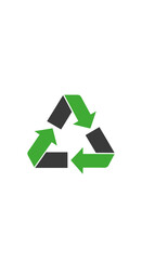 Obraz premium Iconic Recycling Symbol Depicting Environmental Protection And Sustainable Practices, A Clean Design