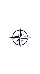 Fototapeta premium Minimalist Compass Rose Navigation Design for Exploration, Travel, and Wayfinding Symbolism