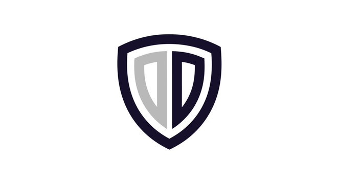 Minimalist Shield Logo Design Featuring Abstract DD Lettering For Brand Identity