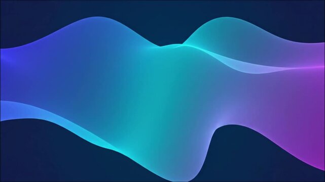 Vibrant wavy gradient background with blue and purple hues 4k video
