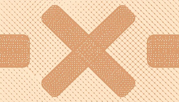 Bandage Cross - A Symbol of First Aid and Medical Care.