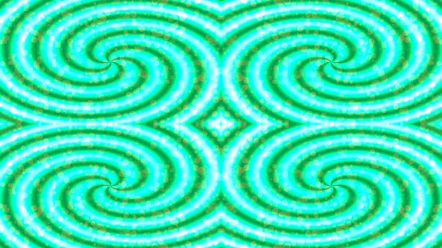 Abstract swirling yellow pattern with concentric spirals and geometric design