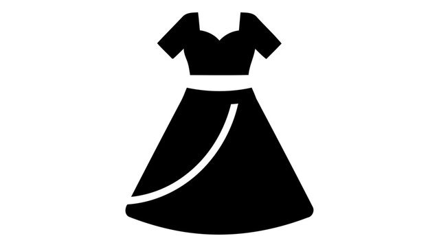 Lehenga Choli Set Icon Silhouette Traditional Indian Festive Attire