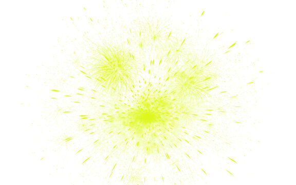 Neon yellow paint splash on white background, vibrant ink splatter effect, abstract artistic spray burst for creative design projects