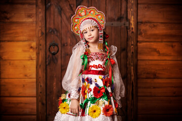 Fototapeta premium Wooden Folk Princess