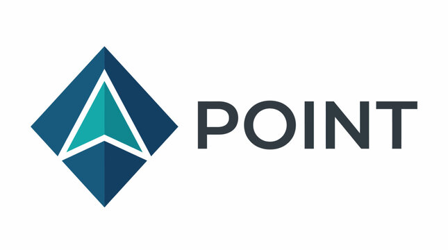 A sleek and modern point logo showcasing a geometric compass design, representing direction, guidance, and navigation in various fields.