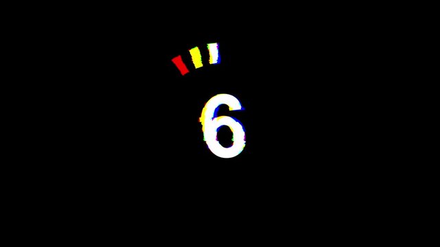 10 second countdown glitch dash circle line 4k