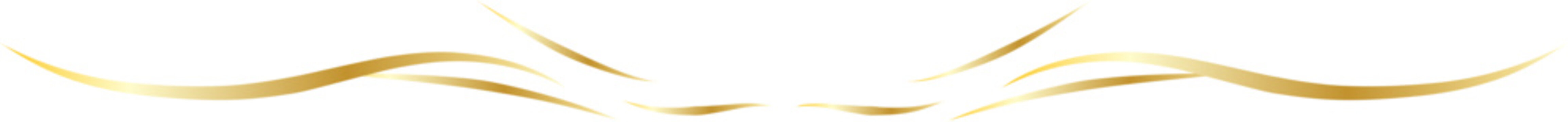 Luxury Gold Multi-Stroke Flourish, Elegant Wispy Calligraphy Divider, Symmetrical Golden Wave Line Art