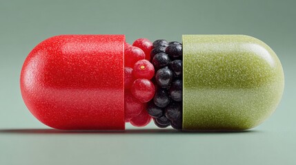 Vibrant display featuring a single piece of fruit alongside another fruit emphasizing immune support through nutrition