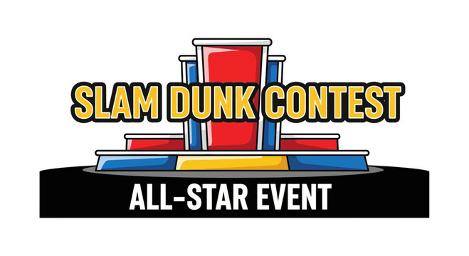 All-Star Dunk Contest Logo Depicting Sporting Event Championship Competition Visual