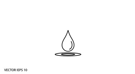 Fototapeta premium Water Drop Icon Symbol