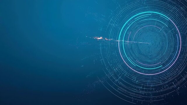 Circular predictive analytics engine visualizing Fibonacci rebound probability zones and dynamic market signal calculations.