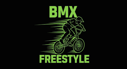 Obraz premium BMX Freestyle Silhouette Depicting Extreme Cycling on a Black Background Design