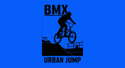 Obraz premium Bmx Rider Performing An Aerial Trick On A Ramp