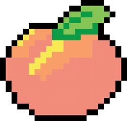 Obraz premium vector pixel art fruit strawberry watermelon raspberry pomegranate peach orange pear mango lime grape fig lemon cranberry cherry blueberry cantaloupe blackberry avocado apple