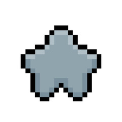 Obraz premium A charming pixel art star icon, crafted in a distinct 8-bit aesthetic, perfect for game design, digital interfaces, or creative graphic projects, conveying a concept of reward and quality