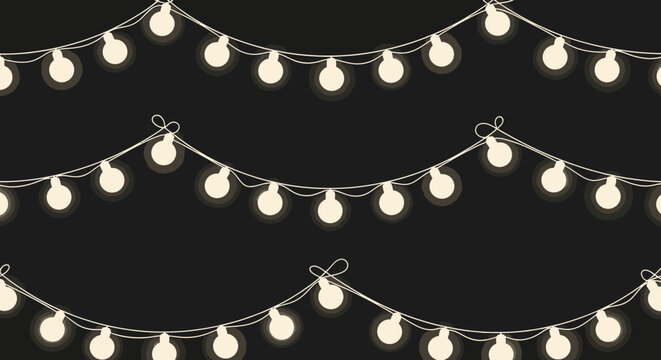 String of white Christmas lights.