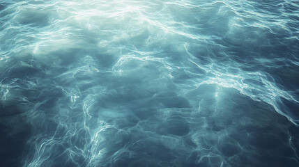 Fototapeta premium Calming sea texture with clear blue water and fluid ripple patterns reflecting light, creating peaceful and serene ocean surface with natural movement and depth