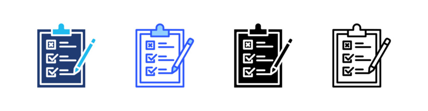 Test Multi Style Icon Set Vector 