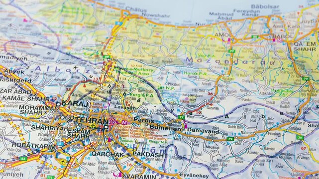 Tehran Iran Capital Hub Political Economic Infrastructure Network Concept