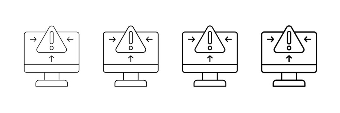 Major Incident Management Icons Vector Set In Different Stroke Line Style