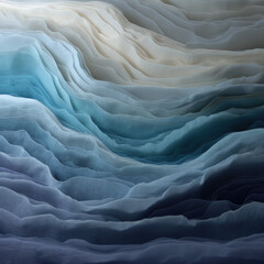 Obraz premium Soft, undulating wave patterns in gradient blues