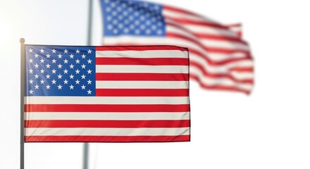 Obraz premium Memorial day tribute with american flags waving