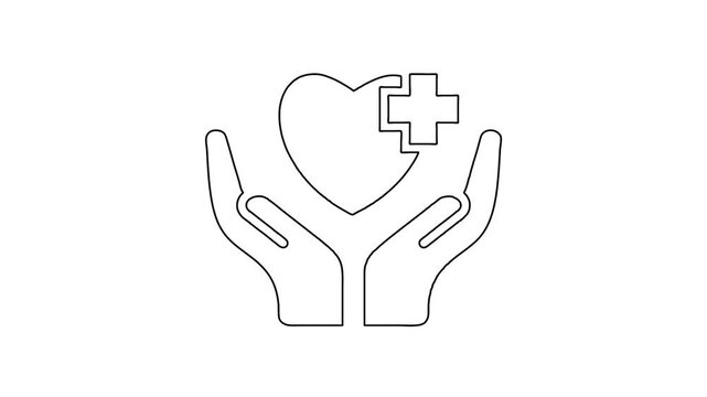Whiteboard Animation of Caring Hands Holding Heart