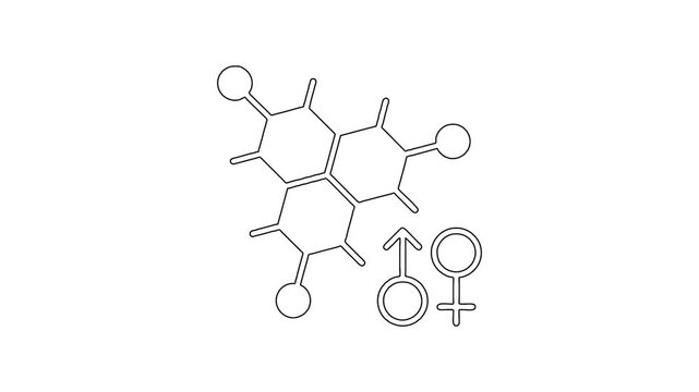 Whiteboard Animation of Molecule with Male Female Symbols