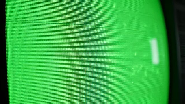 Closeup of green pixelated screen