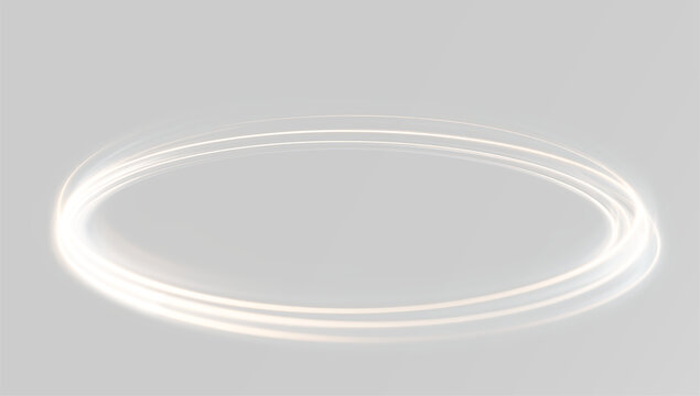Luxury golden neon podium with soft glowing light rings for premium product showcase or cosmetic presentation background with elegant aura 
