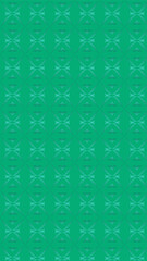 Fototapeta premium Seamless Green Symmetrical Abstract Tile Pattern