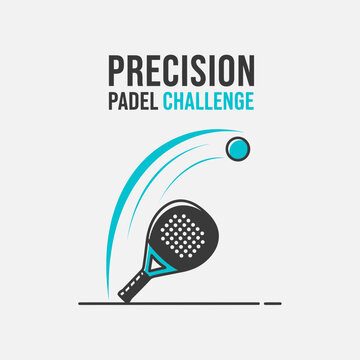 Dynamic Padle Ball Illustration Depicting Challenge and Precision for Sports Branding
