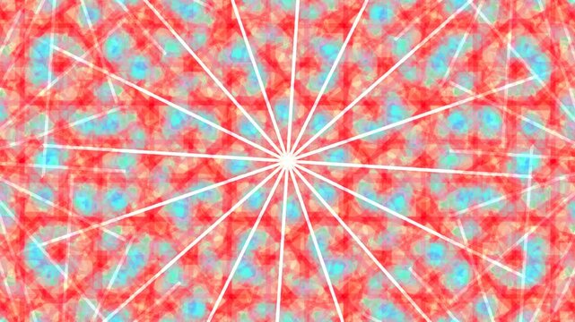 Abstract Colorful Kaleidoscope Pattern with Radial Symmetry