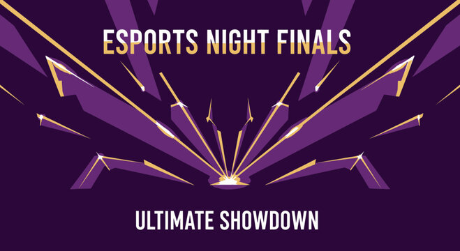 Esports Night Finals Ultimate Showdown Abstract Graphic Design