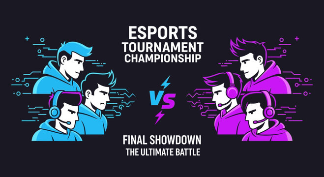 Esports Tournament Championship Final Showdown The Ultimate Battle Illustration