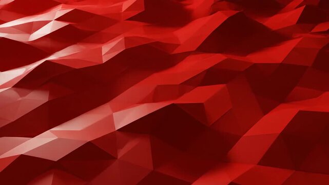 Red Geometric Shapes Abstract Background Video.