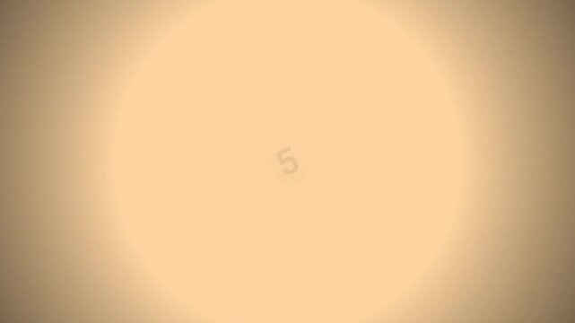 Simple colorful countdown timer showing numbers from ten down to one on a beige background