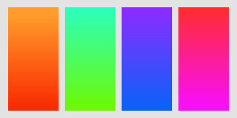 Obraz premium Colorful Gradient Background Set Bright Modern Design Template