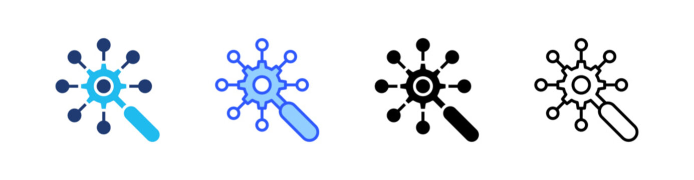 Root Cause Multi Style Icon Set Vector 